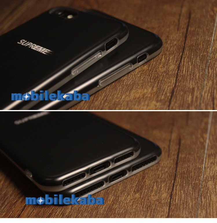 
iPhone8　ケース　シュプリーム ブランドSUPREME シンプル黒白
