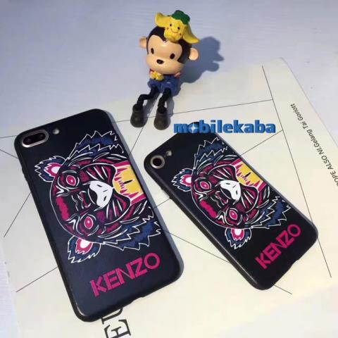 個性派カラー8虎ケンゾーKENZOブランド風iPhone8/7ケース 8plusピンク虎頭ファッションストリート風カッコイイアイフォン6sプラス