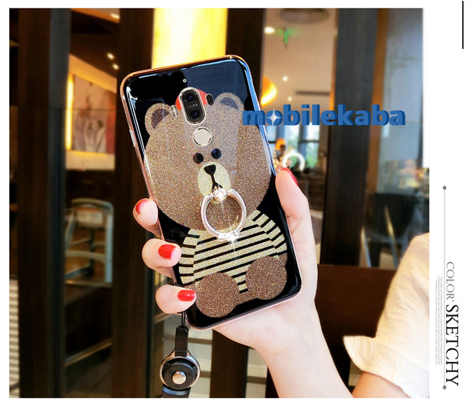 
ブラウン クマ ライン HUAWEI Mate9 携帯カバー
