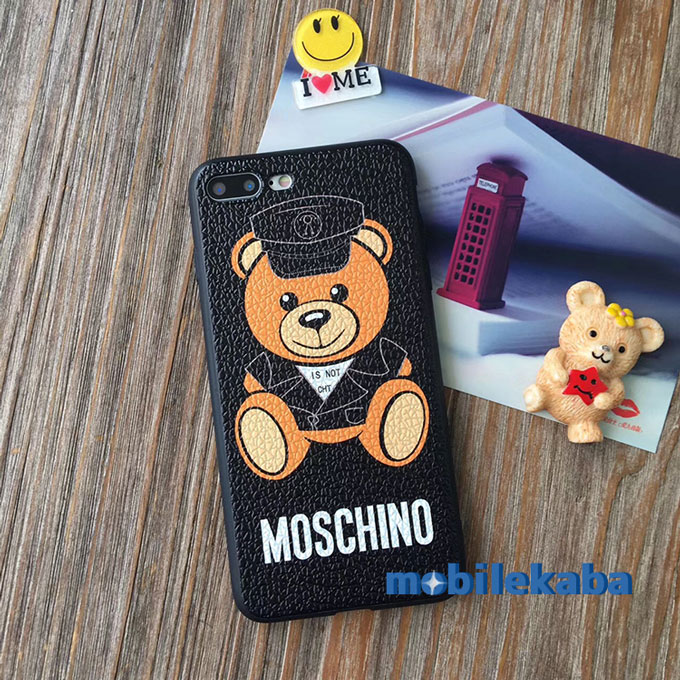 
カッコイイ モスキーノ moschino iPhone8 ケース 海軍 クマ
