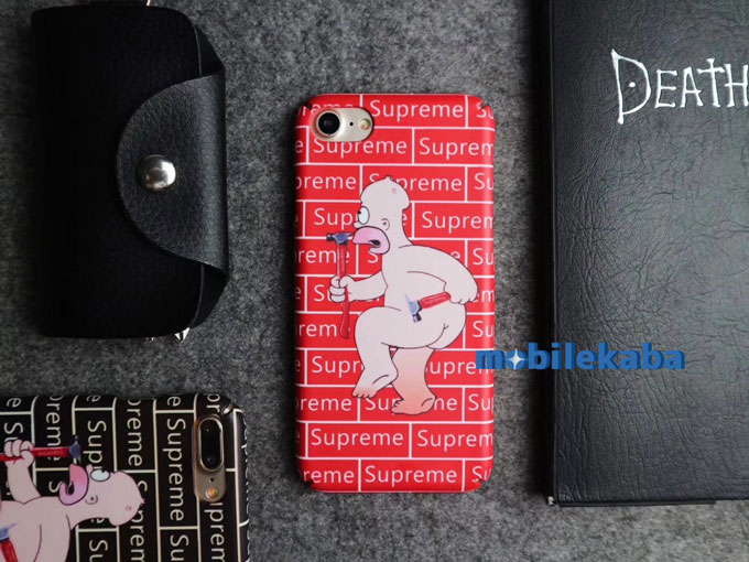 
レッド ブラック シュプリーム シンプソンズ 裸身 iPhoneX iPhone8 ケース

