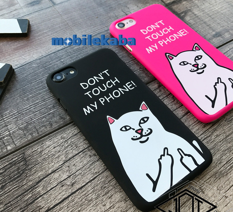 
ギャグ英語猫白い猫iphone8ケース個性Don't touch my phone アノイングキャット7plusアイフォン6s携帯カバーRipndipジャケット猫 韓国
