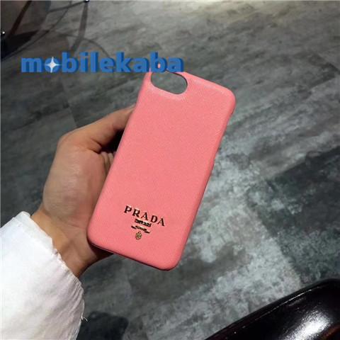プラダ Pradaシンプル風iPhone8Plus/8ケース赤ピンク薔薇色ハードケース高級アイフォン7plus/7/6s携帯カバーおしゃれ黒紺色スマホケース女性レディース人気ブランドコピー
